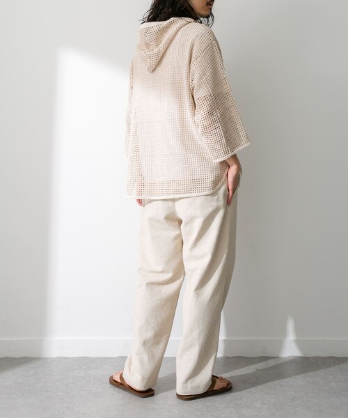 URBAN RESEARCH Sonny Label（アーバンリサーチサニーレーベル）の「ARMY TWILL　Cotton Mesh Hoodie（パーカー・メンズ・ECRU/L.KHAKI・M/L）」の9枚目の写真