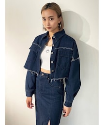 EMODA | 【セットアップ着用可】オーバーショートシャツジャケット(デニムジャケット)