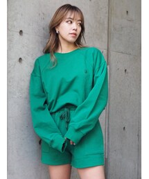 EVRIS | SUNNYラグランスウェットプルオーバー【セットアップ着用可能】(スウェット)