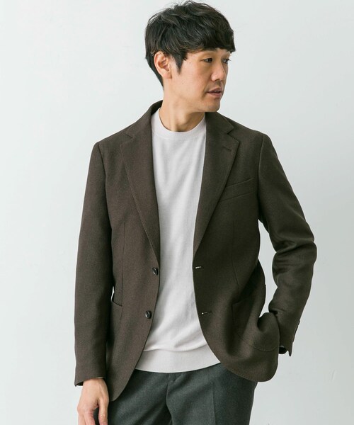 URBAN RESEARCH DOORS（アーバンリサーチドアーズ）の「『イージーケア』LIFE STYLE TAILOR　バーズアイストレッチジャケット（その他アウター・メンズ・BROWN/NAVY・44/46/48/50）」の10枚目の写真
