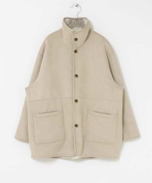 URBAN RESEARCH(アーバンリサーチ)の「ECOPELフェイクムートンリバーシブルコート(ムートンコート・レディース・IVO×CML/BRN×BRN/OFF×GREGE・Free)」の13枚目の写真