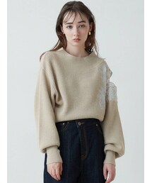 LAGUNAMOON | レフトエンブロイダリーニットプルオーバー(ニット/セーター)