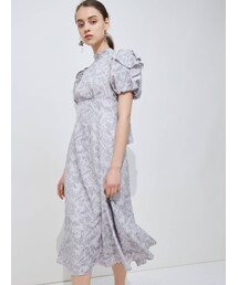 MERCURYDUO | ボタニカルフラワーパフスリーブワンピース(ワンピース)