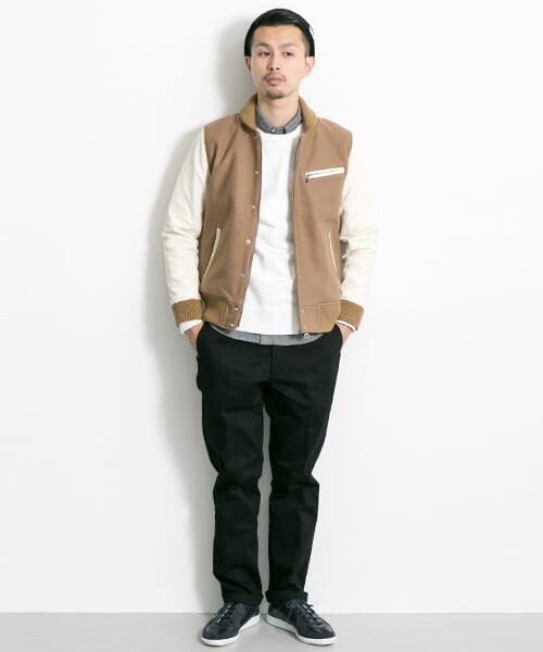 URBAN RESEARCH（アーバンリサーチ）の「URiD　メルトン/ラムレザー スタジャン（スタジャン・メンズ・BLACK/NAVY/CAMEL・S/M/L）」の21枚目の写真