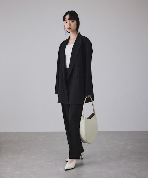 ADAM ET ROPE'(アダムエロペ)の「【サステナブル】ダブルブレストジャケット(テーラードジャケット・レディース・ブラック/グレー/ブラウン系・36/38)」の12枚目の写真