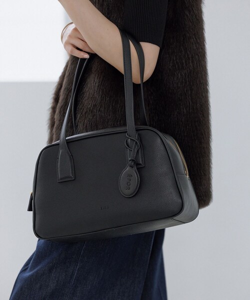 ROPE'(ロペ)の「【E'POR】TWO BOSTON BAG Medium/撥水・26AW新型(ハンドバッグ・レディース・ブラック/ダークブラウン・F)」の5枚目の写真