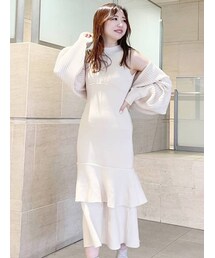 MERCURYDUO | バックディティールボレロセットニットワンピース(ワンピース)