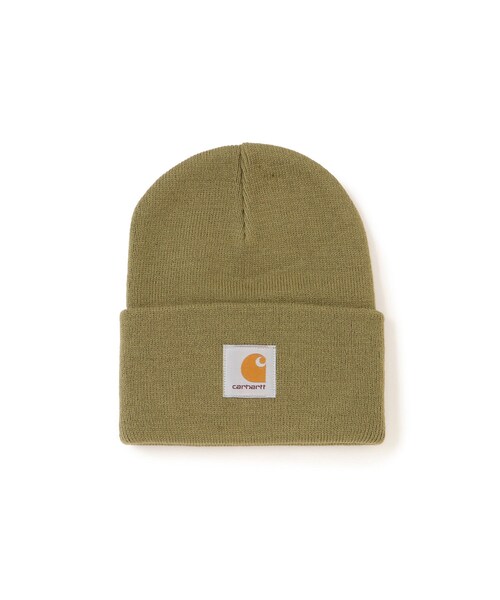 ADAM ET ROPE'（アダムエロペ）の「【carhartt/カーハート】ACRYLIC WATCH HAT（ニットキャップ/ビーニー・レディース・ブラック/ブラウン/カーキ/オレンジ・F）」の3枚目の写真