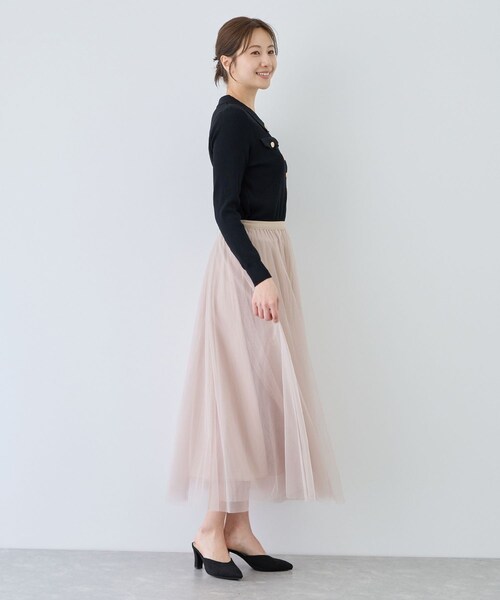 Jayro（ジャイロ）の「フラップポケット付きリブポロニット（ニット/セーター・レディース・ブラック/ホワイト系・M）」の15枚目の写真