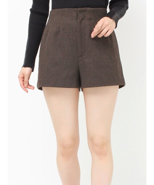MURUA（ムルーア）の「ウールライクタックショートパンツ（その他パンツ・レディース・グレー/ブラック/ブラウン・1/2）」の15枚目の写真