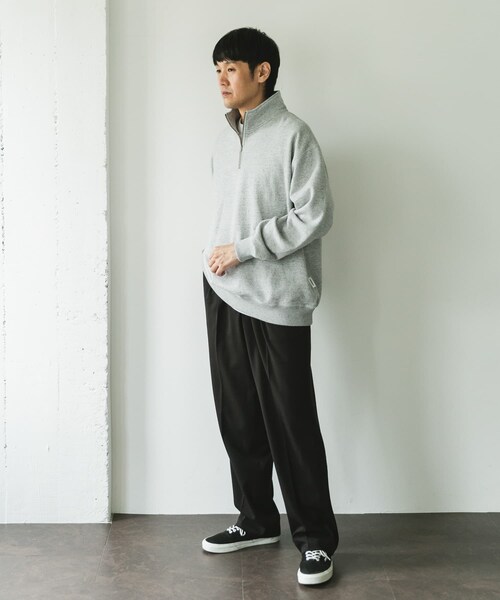 URBAN RESEARCH DOORS（アーバンリサーチドアーズ）の「commpost　反毛裏毛ハーフジップスウェット（スウェット・メンズ・TOP GRAY・M/L/XL）」の8枚目の写真