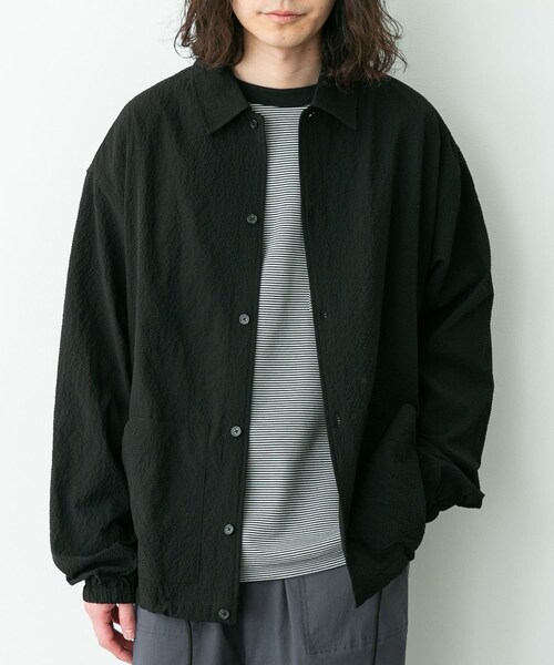 URBAN RESEARCH Sonny Label（アーバンリサーチサニーレーベル）の「シアサッカーコーチジャケット（ブルゾン・メンズ・ブラック/ネイビー/グリーン・M/L）」の16枚目の写真