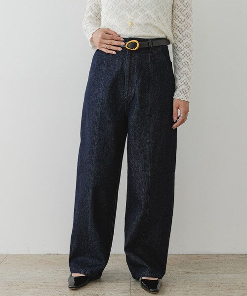 URBAN RESEARCH ROSSO（アーバンリサーチロッソ）の「F by ROSSO　カーブフォルムデニムパンツ（デニムパンツ・レディース・NAVY/BROWN・36/38）」の17枚目の写真