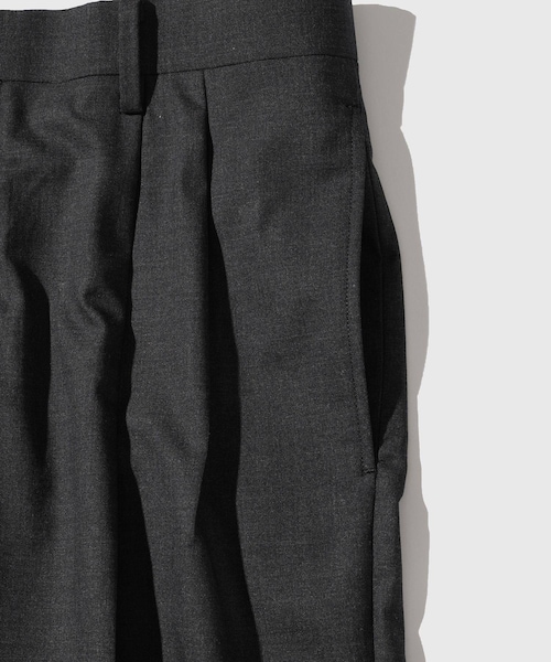 ADAM ET ROPE'(アダムエロペ)の「【AURALEE/オーラリー】ULTRA FINE TROPICAL WOOL TWO-TUCK SLACKS(スラックス・メンズ・チャコール/カーキ・3/4/5)」の11枚目の写真