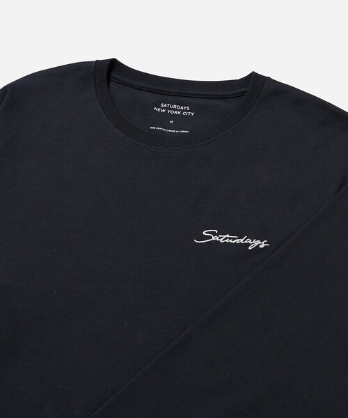 Saturdays NYC(サタデーズ ニューヨークシティ )の「Saturdays Embroidered Standard Ls Tee(Tシャツ/カットソー・メンズ・ブラック/オフホワイト/ネイビー・M/XS/L/XL/S)」の13枚目の写真