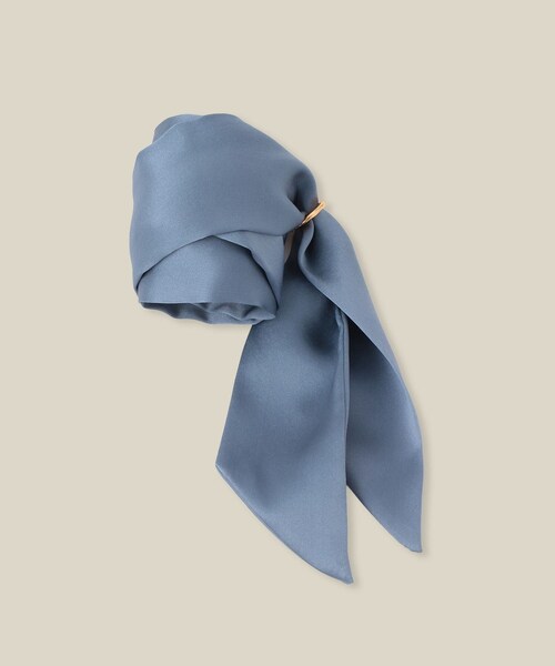 ROPE'（ロペ）の「リング付き マルチWAYスカーフ（バンダナ/スカーフ・レディース・ブラック/ブラウン/サックス/クリーム・F）」の10枚目の写真