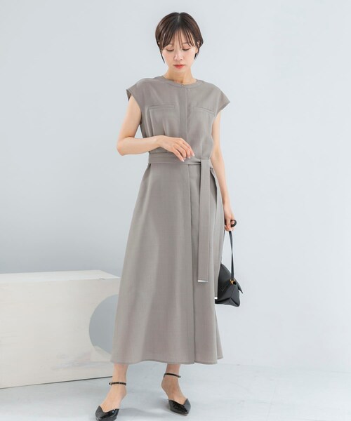URBAN RESEARCH ROSSO（アーバンリサーチロッソ）の「『UR TECH DRYLUXE』ポケットデザインワンピース（ワンピース・レディース・MOCHA/NAVY/YELLOW/CHARCOAL・Free）」の14枚目の写真