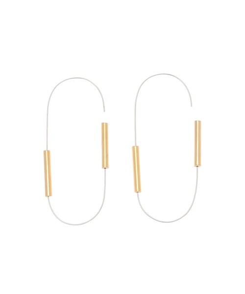 ELENDEEK（エレンディーク）の「HOOP DESIGN PIERCE L（ピアス（両耳用）・レディース・ゴールド/シルバー・F）」の2枚目の写真