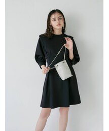 MURUA | タックハーフスリーブミニワンピース(ワンピース)