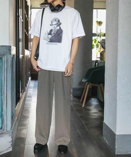 SENSE OF PLACE by URBAN RESEARCH(センスオブプレイスバイアーバンリサーチ)の「ヴィンテージライクTシャツ(ベートーヴェン)(Tシャツ/カットソー・メンズ・WHITE/BLACK/L.GRAY/YELLOW・M/L)」の20枚目の写真