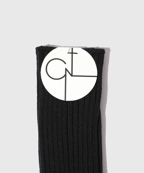 ADAM ET ROPE'（アダムエロペ）の「【CONLEAD/コンリード】Rib Socks（ソックス/靴下・メンズ・ブラック/ホワイト・M/S）」の4枚目の写真