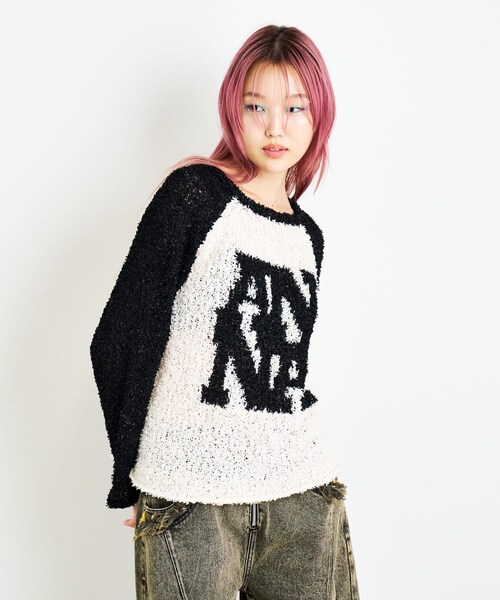 ANNA SUI NYC　フラッグヤーンANニットプルオーバー