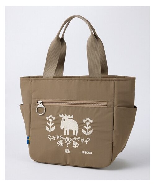 nissen（ニッセン）の「moz（モズ）はっ水保冷刺しゅう入トートバッグ（トートバッグ・メンズ・黒/アッシュネイビー/オリーブ・Y）」の2枚目の写真