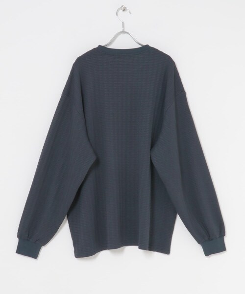 SENSE OF PLACE by URBAN RESEARCH（センスオブプレイスバイアーバンリサーチ）の「ライトワッフルクルーネックロングTシャツ（Tシャツ/カットソー・メンズ・CHARCOAL/KHAKI/PURPLE・M/L）」の15枚目の写真