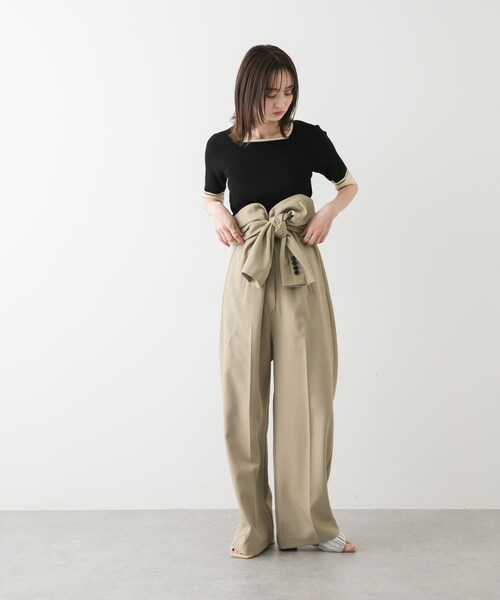 SENSE OF PLACE by URBAN RESEARCH(センスオブプレイスバイアーバンリサーチ)の「テーラードジャンプスーツ(サロペット/オーバーオール・レディース・BLACK/BEIGE・S/M)」の15枚目の写真