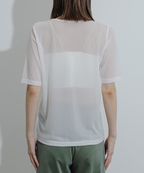 SENSE OF PLACE by URBAN RESEARCH（センスオブプレイスバイアーバンリサーチ）の「コードシシュウカットトップ（Tシャツ/カットソー・レディース・CHARCOAL/IVORY/BROWN・one）」の14枚目の写真