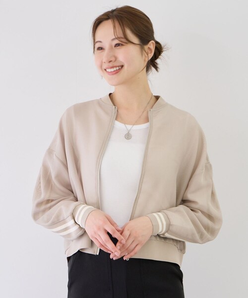 Jayro(ジャイロ)の「【セットアップ可】ラインメッシュブルゾン(ブルゾン・レディース・ブラック/ベージュ・M)」の20枚目の写真
