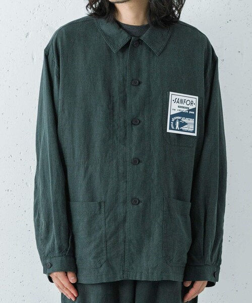 URBAN RESEARCH（アーバンリサーチ）の「『別注』LE VETEMENT ATLANTIQUE×URBAN RESEARCH　ワークジャケット（カバーオール・メンズ・D.GREEN/BLACK・M/L）」の19枚目の写真
