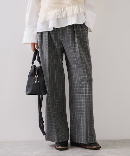 VIS（ビス）の「Hot Beautyツータックワイドパンツ/イージーケア（その他パンツ・レディース・ブラック/グレー系/キャメル・L/M/S/SS）」の5枚目の写真