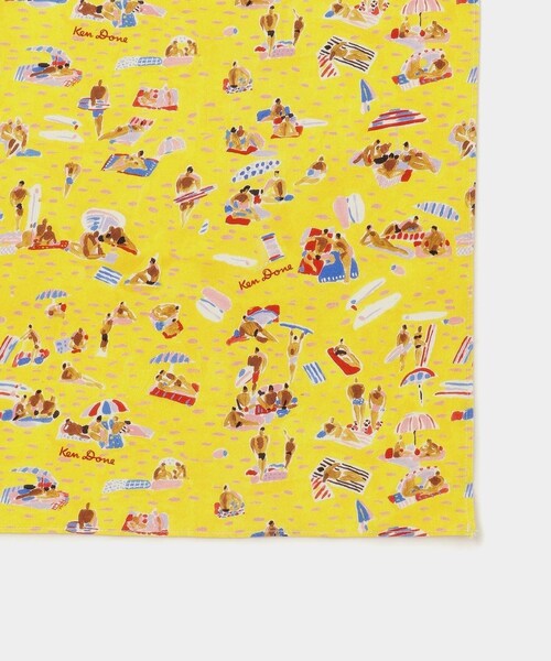 Saturdays NYC（サタデーズ ニューヨークシティ ）の「Ken Done Scarf（バンダナ/スカーフ・レディース・ブラック/ブルー/イエロー・F）」の10枚目の写真