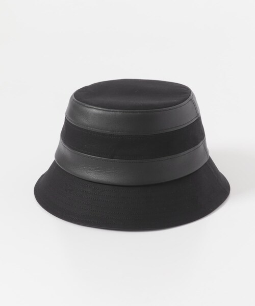 URBAN RESEARCH（アーバンリサーチ）の「KIJIMA TAKAYUKI　DUCK&GOATSKIN BUCKET HAT（ハット・メンズ・BLACK・2）」の2枚目の写真