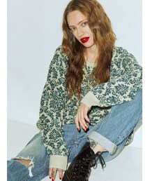 jouetie | ダマスクパターンジャカードニット(ニット/セーター)