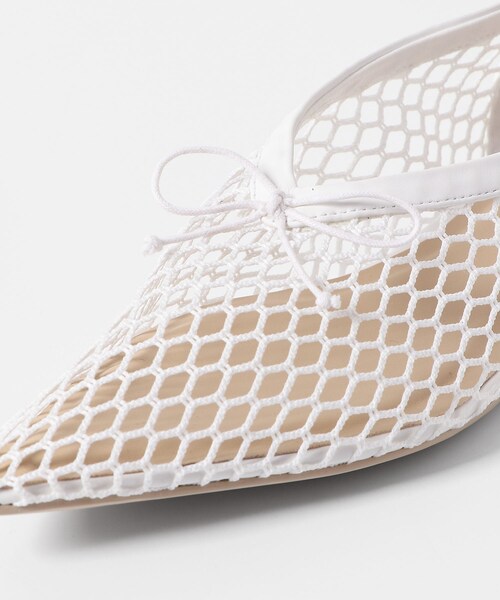 SENSE OF PLACE by URBAN RESEARCH（センスオブプレイスバイアーバンリサーチ）の「メッシュポインテッドシューズ（バレエシューズ・レディース・IVORY/BLACK・S/M/L）」の12枚目の写真