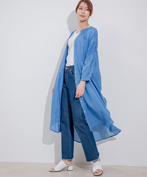 Jayro（ジャイロ）の「インド綿ボイルエリシャーリングワンピース（ワンピース・レディース・ブラック/ブルー/ピンク・M）」の17枚目の写真