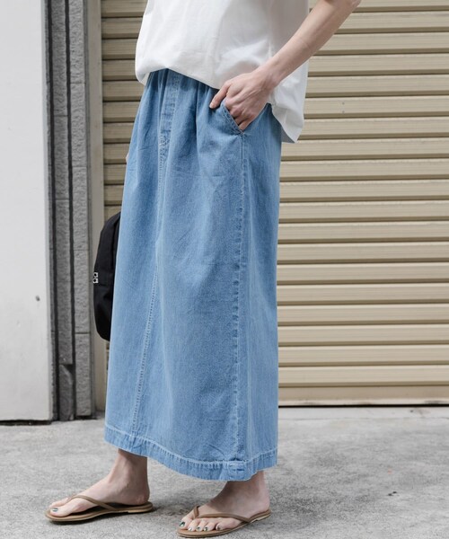 URBAN RESEARCH DOORS（アーバンリサーチドアーズ）の「FORK&SPOON　綿麻デニムスカート（デニムスカート・レディース・USED/ONEWASH・1/2）」の6枚目の写真