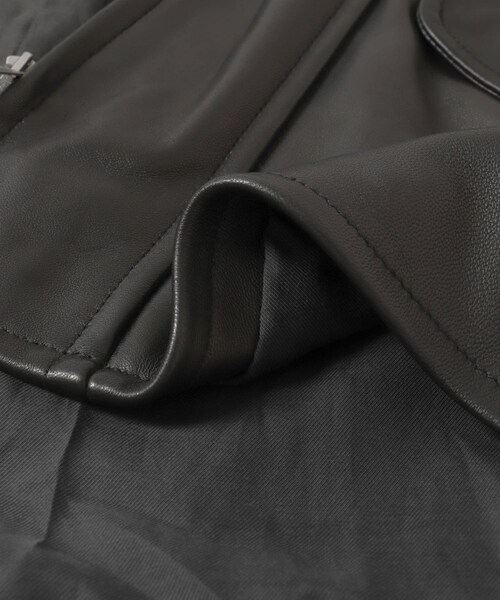 URBAN RESEARCH（アーバンリサーチ）の「HERILL　Lambnaked Jacket（ライダースジャケット・メンズ・Black・1/2）」の13枚目の写真
