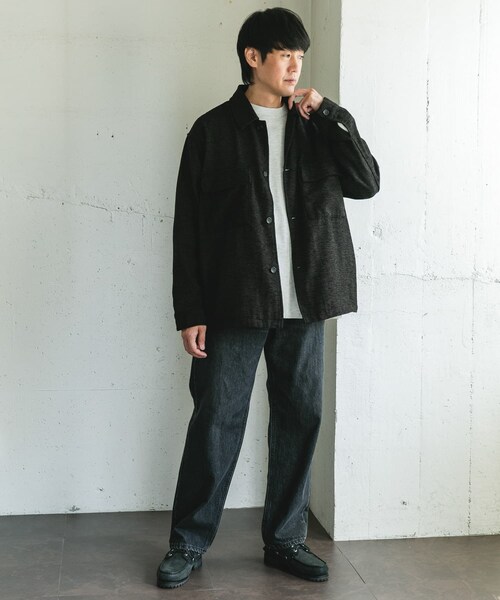 URBAN RESEARCH DOORS(アーバンリサーチドアーズ)の「モールシャツジャケット(テーラードジャケット・メンズ・OLIVE/CHARCOAL・M/L)」の11枚目の写真