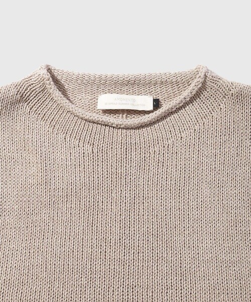 ADAM ET ROPE'(アダムエロペ)の「【AMOMENTO/アモーメント】 PAPER YARN PULLOVER(ニット/セーター・メンズ・チャコール/ベージュ・L/M)」の10枚目の写真
