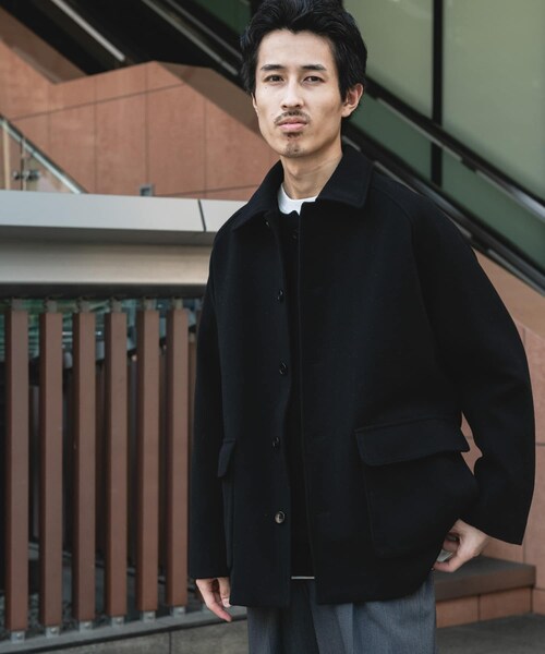 URBAN RESEARCH DOORS（アーバンリサーチドアーズ）の「ニットメルトン パデット ショートコート（テーラードジャケット・メンズ・BROWN/BLACK・M/L）」の17枚目の写真