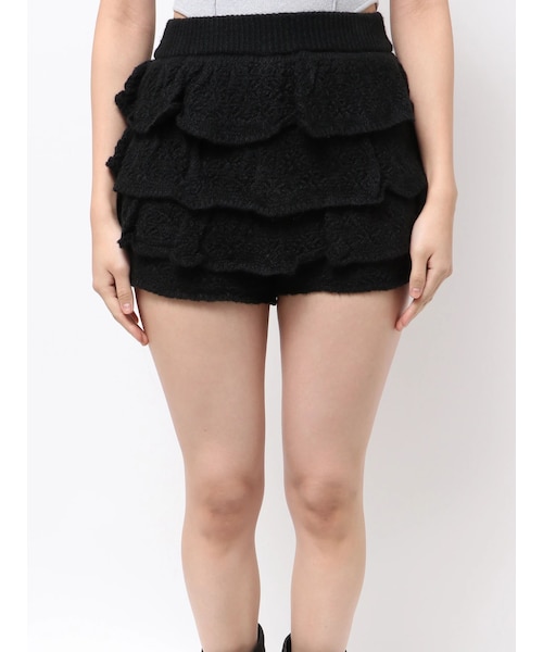 EMODA（エモダ）の「ティアードニットスカート（スカート・レディース・ホワイト/グレー/ブラック・F）」の2枚目の写真