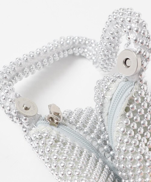 URBAN RESEARCH ROSSO（アーバンリサーチロッソ）の「メタルビーズミニバッグ（ハンドバッグ・レディース・SILVER/BLACK・-）」の12枚目の写真