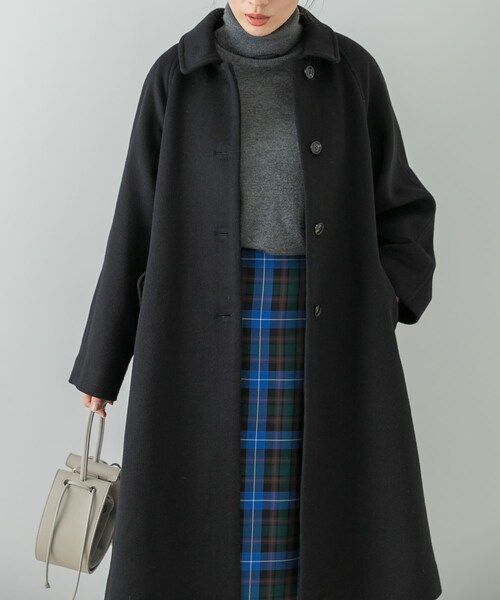 URBAN RESEARCH Sonny Label（アーバンリサーチサニーレーベル）の「ステンカラーウールコート（ステンカラーコート・レディース・ブルー/サンドベージュ/ブラック・FREE）」の5枚目の写真