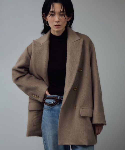 ADAM ET ROPE'（アダムエロペ）の「【J'aDoRe・店舗限定】【クチュール ド アダム】別注 Cottage Coat/コテージコート（チェスターコート・レディース・キャメル系・36/38）」の12枚目の写真