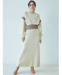 LAGUNAMOON | ベストレイヤードニットワンピース(ワンピース)