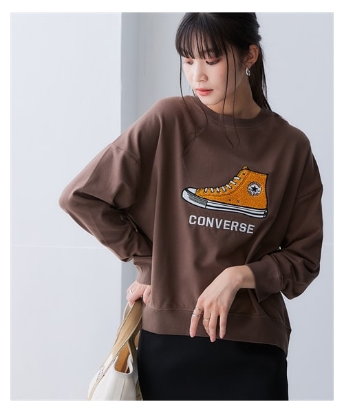 nissen（ニッセン）の「＜大きいサイズ＞綿混サガラ刺しゅうスウェット（コンバース）（スウェット・レディース・ブラウン/黒/ブルー・L/LL/3L/4L/5L）」の16枚目の写真