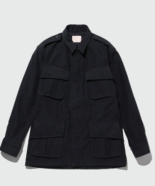 ADAM ET ROPE'(アダムエロペ)の「BONCOURA ファティーグジャケット(ミリタリージャケット・メンズ・ネイビー・M/S)」の3枚目の写真